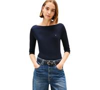 Tommy Hilfiger Camiseta New Cody Slim Cuello barco Manga larga Azul oscuro XS