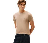 Tommy Hilfiger Camiseta elástica Ajustada para Hombre MW0MW10800 S/S, Beige, XXL, Beige (Coastal Taupe), XXL