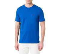 Tommy Hilfiger Camiseta ESS Seasonal REG FIT Solid tee MW0MW39995 S/S, Azul, S, Azul (Índigo Vibrante), S