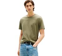 Tommy Hilfiger Camiseta ESS Seasonal REG FIT Solid tee MW0MW39995 S/S, Verde, L, Verde (Verde Batalla), L