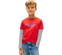 Tommy Hilfiger Camiseta gráfica Monogram para niño, KB0KB10263, Color Rojo (Rapid Red), 10 años