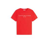Tommy Hilfiger - REG Corp Logo C-Nk SS - Tops - Mujer - Rojo - M -
