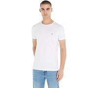 Tommy Hilfiger Camiseta Manga Corta Hombre Core Stretch Slim Fit, Blanco (White), S