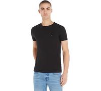 Tommy Hilfiger Camiseta Manga Corta Hombre Core Stretch Slim Fit, Negro (Black), L