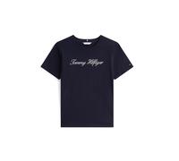 Tommy Hilfiger Camiseta de Manga Corta Mujer Script Regular con Cuello Redondo