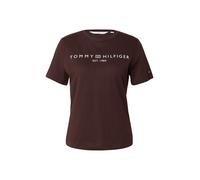 TOMMY HILFIGER Camiseta marrón oscuro / blanco S EUR