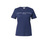 Tommy Hilfiger Camiseta de Manga Corta para Mujer Cuello Redondo, Azul (Dark Night Navy), M