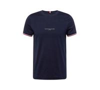 Tommy Hilfiger Hombre Camiseta Manga Corta Tipped tee Cuello Redondo, Azul (Desert Sky), XXL