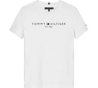 Tommy Hilfiger Camiseta de Manga Corta Infantil Unisex Essential tee con Cuello Redondo, Blanco (White), 6 Años