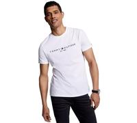 Tommy Hilfiger Camiseta para Hombre, Ajuste Regular, Logotipo de Tommy Bordado, Cuello Redondo, colección 2024, Blanco, L, White, M