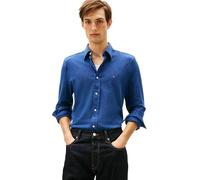 Tommy Hilfiger Camiseta para Hombre Knit Pique Featherweight Mw0mw41690 L/S, Azul (Indigo Heather), L, Azul (Indigo Heather), L