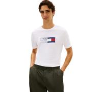 Tommy Hilfiger Camiseta para Hombre Love Text Box tee MW0MW42366 S/S, Color Blanco, Talla M