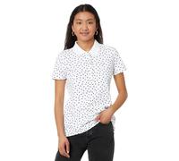 Tommy Hilfiger Camiseta Polo con Estampado de Lunares para Mujer, Blanco Brillante/Sky Captain, L