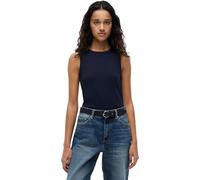 Tommy Hilfiger Camiseta sin Mangas multirayas para Mujer, WW0WW50025, Color Azul (Dark Night Navy), Talla M