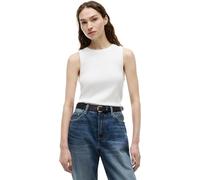Tommy Hilfiger Camiseta sin Mangas multirayas para Mujer, WW0WW50025, Color Blanco (Crudo), Talla XS