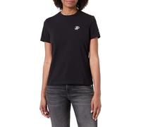 Tommy Hilfiger Camiseta TH Script REG C-NK SS para Mujer, WW0WW47809 S/S, Color Negro (Negro), Talla L, Negro (Negro), L