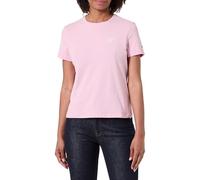 Tommy Hilfiger Camiseta TH Script REG C-NK SS para Mujer, WW0WW47809 S/S, Color Rosa (Bonita Pink), Talla S, Rosa (Bonita Pink), S