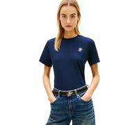 Tommy Hilfiger Camiseta TH Script Reg C-Nk SS Ww0Ww47809, Azul, L