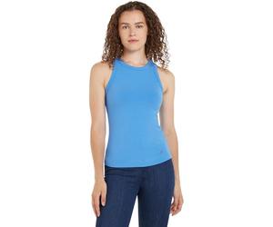 Tommy Hilfiger Camiseta Tipo Top para Mujer Slim 5X2 Rib Top Canalé Elástica