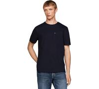 Tommy Hilfiger Camisetas de Manga Corta Hombre Essential con Bolsillo en El Pecho, Azul (Desert Sky), 3XL