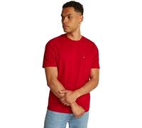 Tommy Hilfiger Camisetas de manga corta Hombre Essential con bolsillo en el pecho, Multicolor (Medium Red), M