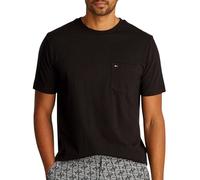 Tommy Hilfiger Camisetas de manga corta Hombre Essential con bolsillo en el pecho, Negro (Black), L
