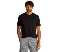 Tommy Hilfiger Camisetas de manga corta Hombre Essential con bolsillo en el pecho, Negro (Black), S