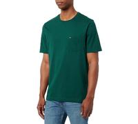 Tommy Hilfiger Camisetas de Manga Corta Hombre Essential con Bolsillo en el Pecho, Verde (Ornamental Green), M