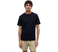 Tommy Hilfiger Camisetas de Manga Corta Hombre Essential Regular Fit con Cuello Redondo, Azul (Desert Sky), L