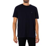 Tommy Hilfiger Camisetas de Manga Corta Hombre Essential Regular Fit con Cuello Redondo, Azul (Desert Sky), M
