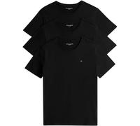Tommy Hilfiger Camisetas de Manga Corta Pack de 2 Hombre Slim Fit, Negro (Black/Black/Black), M