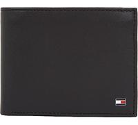 Tommy Hilfiger Hombre Cartera Eton Trifold con Ranura para Monedas, Negro (Black), Talla Única