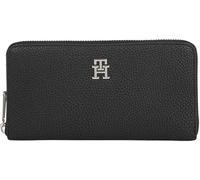 Tommy Hilfiger Cartera Mujer Emblem Large con Cremallera, Negro (Black), Talla Única