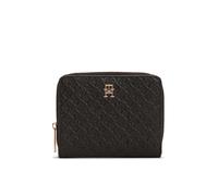 Tommy Hilfiger Women TH Icon Med Za W/Flap Mono AW0AW18474 - Cartera con Cremallera Alrededor, Color Negro (Negro), Talla única