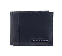 Tommy Hilfiger - Cartera para Hombre, Piel Fina, con 6 Bolsillos para Tarjetas de crédito y Ventana extraíble, para Tarjetas de identificación, Color Negro, Talla única, Color Negro, Navy Cambridge