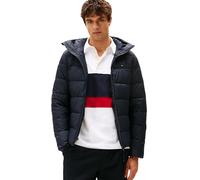Tommy Hilfiger Cazadora acolchada Hombre Mid Weight con capucha, Azul (Desert Sky), M