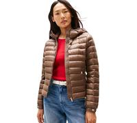Tommy Hilfiger Cazadora acolchada Mujer Down Hooded Jacket con cierre de cremallera, Marrón (Hot Coco), M