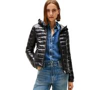 Tommy Hilfiger Cazadora acolchada Mujer Down Hooded Jacket con cierre de cremallera, Negro (Black), L