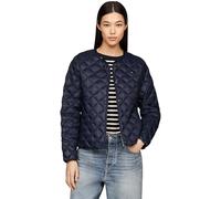 Tommy Hilfiger Cazadora Acolchada Mujer Down Quilted Collarless con Botones, Azul (Desert Sky), L