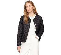 Tommy Hilfiger Cazadora Acolchada Mujer Down Quilted Collarless con Botones, Negro (Black), XL