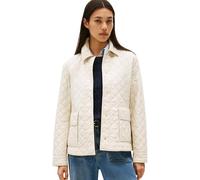 Tommy Hilfiger Cazadora acolchada Mujer Padded Nylon Slim Quilted con cuello francés, Marfil (Newsprint), S