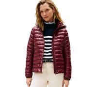 Tommy Hilfiger Cazadora acolchada Mujer Padded Slim con capucha, Rojo (Deep Burgundy), M
