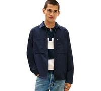 Tommy Hilfiger Cazadora camisera Hombre Tech Overshirt con bolsillos en el pecho, Azul (Desert Sky), M