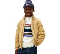 Tommy Hilfiger Cazadora de entretiempo Chicos Padded con capucha, Beige (Dark Dune), 6 Años