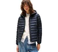 Tommy Hilfiger Cazadora de plumas Mujer Padded Global Stripe Jacket con capucha, Azul (Desert Sky), S