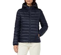 Tommy Hilfiger Cazadora de plumas Mujer Padded Global Stripe Jacket con capucha, Azul (Desert Sky), XXL