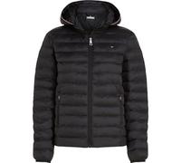 Tommy Hilfiger Cazadora de plumas Mujer Padded Global Stripe Jacket con capucha, Negro (Black), M