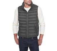 Tommy Hilfiger Chaleco ligero y plegable para hombre (estándar y grande y alto), Carbón vegetal, 5X