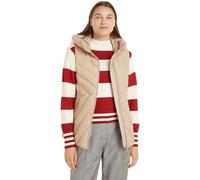Tommy Hilfiger Chaleco Mujer Chevron Vest Chaleco Acolchado con Capucha, Beige (Beige), XL