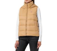 Tommy Hilfiger Chaleco Mujer Down Casual con capucha, Beige (Classic Khaki), S
